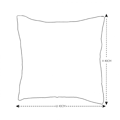 40cm Black and White Cushion