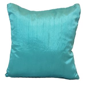40cm Textured Satin Turquoise Cushion