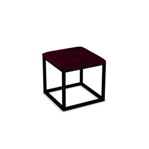 Black Edge Cube Seat with Amethyst Seat Pad