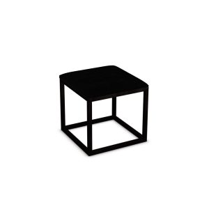 Black Edge Cube Seat with Black Velour Seat Pad