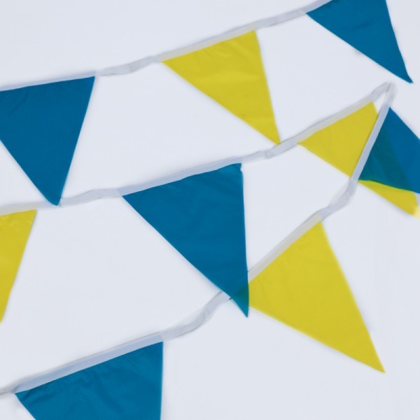 Blue & Yellow Bunting - 8m section