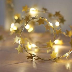Gold Star Battery Fairy Lights
