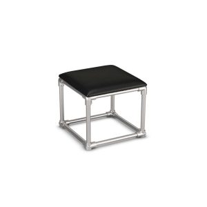 Industrial Cube Seat with Black Seat Pad