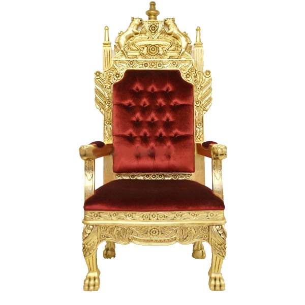 King Throne Gold and Red