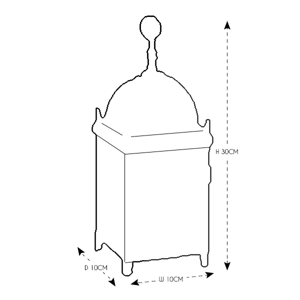 White Moroccan Dome Small Lantern