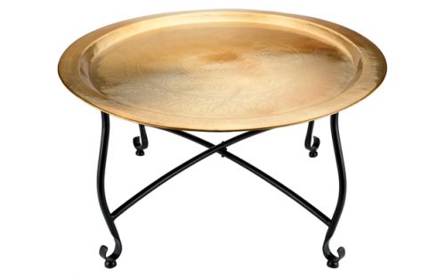 Circular Coffee Table Brass