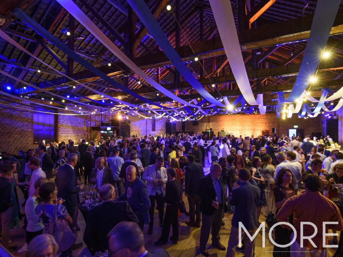 Red and white big top circus radial ceiling drape HAC