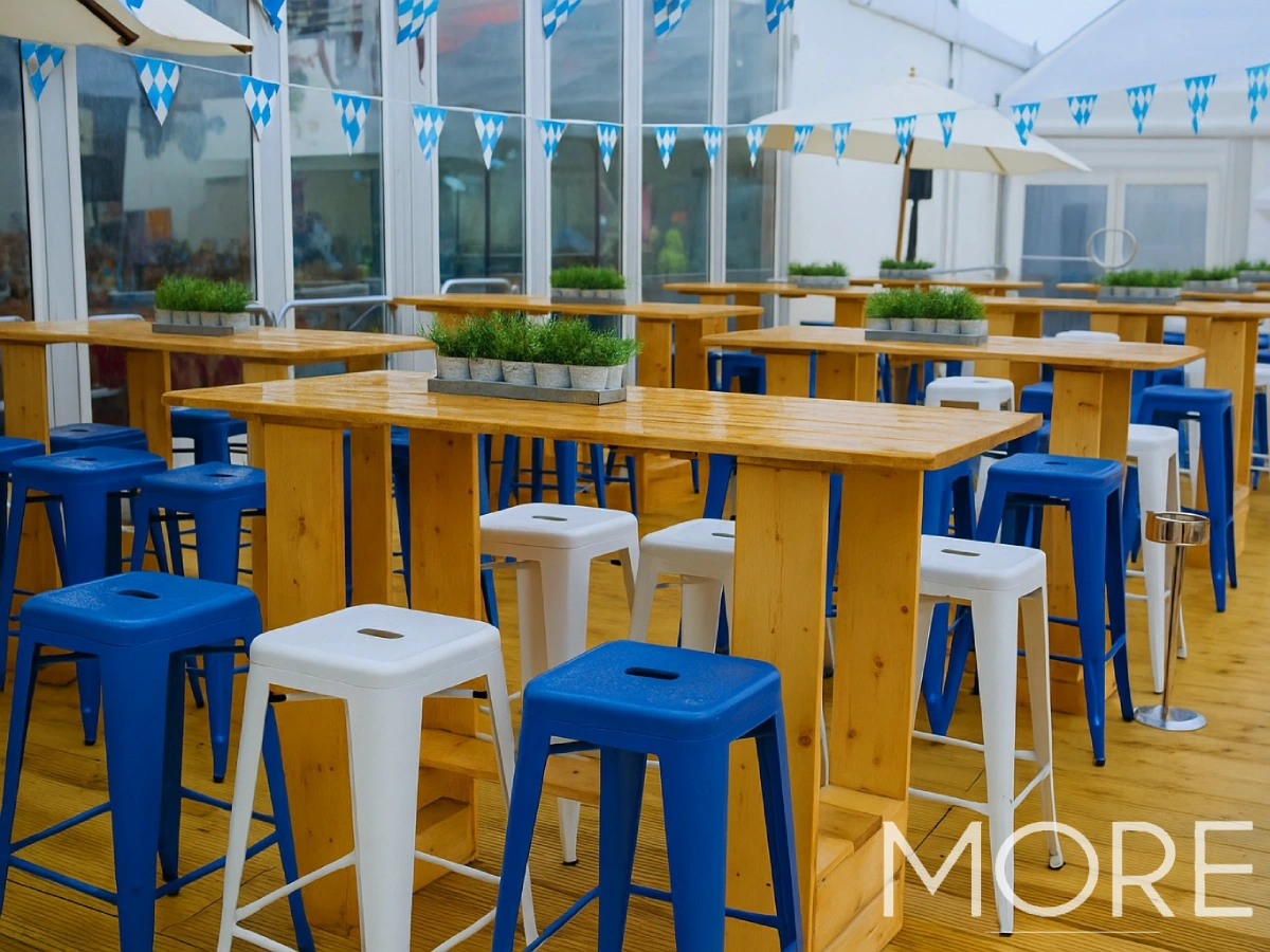 Carnival theme event with festoon and streamer ceiling canopy