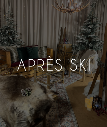 Après ski event theme prop hire