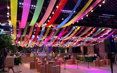 Streamer Installations: The UK’s Most Vibrant Ceiling Draping Solution for Events