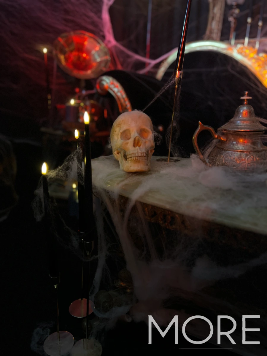 Outdoor festoon canopy wedding