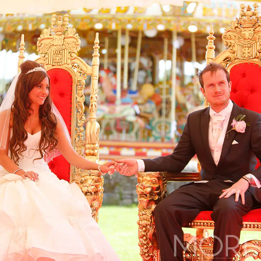 Queen Throne Gold and Red