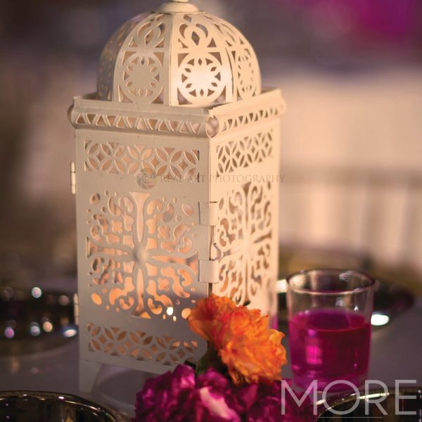 White Moroccan Dome Small Lantern