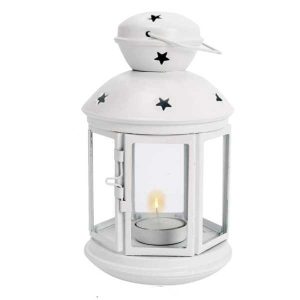 White Star Detail Tea-light lantern